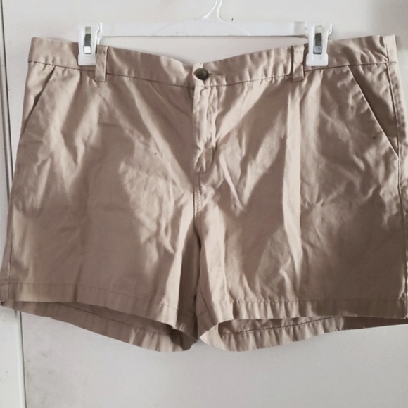Merona Khaki Tan 100% Cotton Shorts Size 18 - Picture 1 of 6